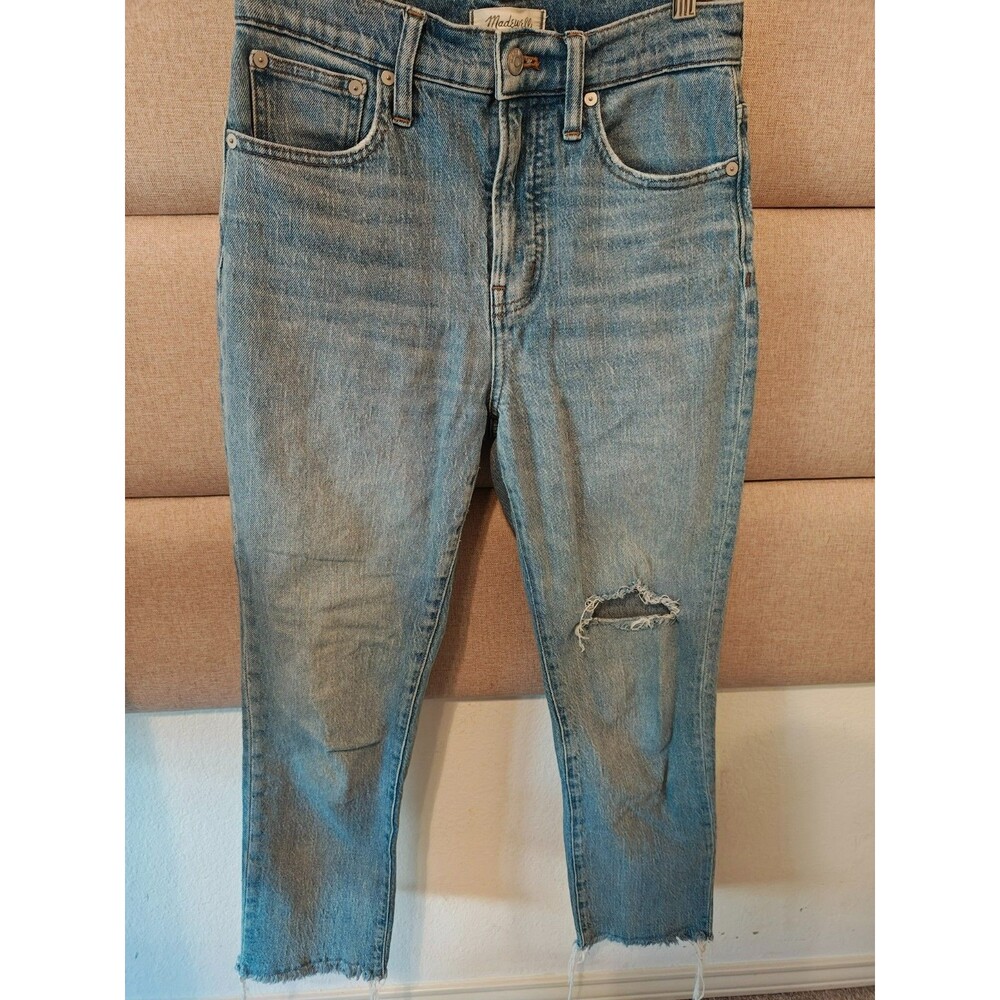 Madewell Perfect Vintage Jean Size 26 Light Wash Distressed 90s Denim